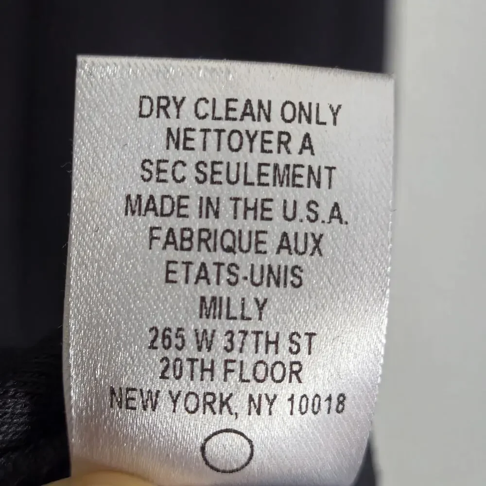 Milly Wool Dress Black Sleeveless Wool Size L Elegant Minimalism - Picture 10 of 10